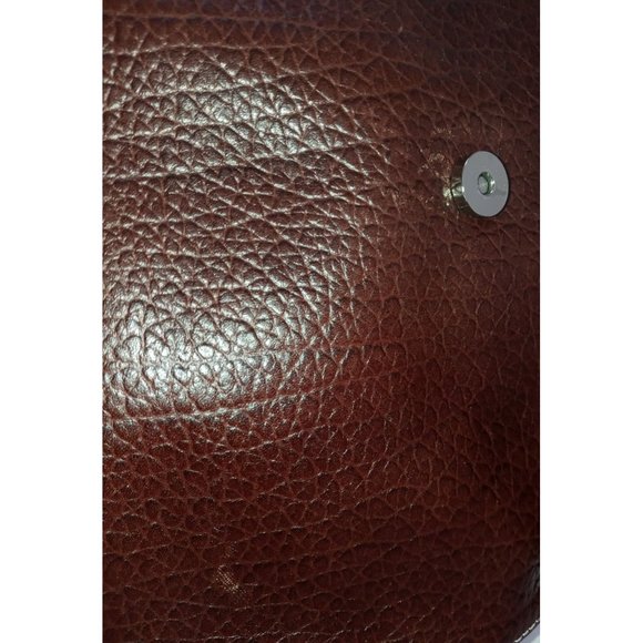 Cynthia Rowley Bag, Trapezoid Top Handle Purse, Brown Leather Handbag, Textured - Picture 10 of 10